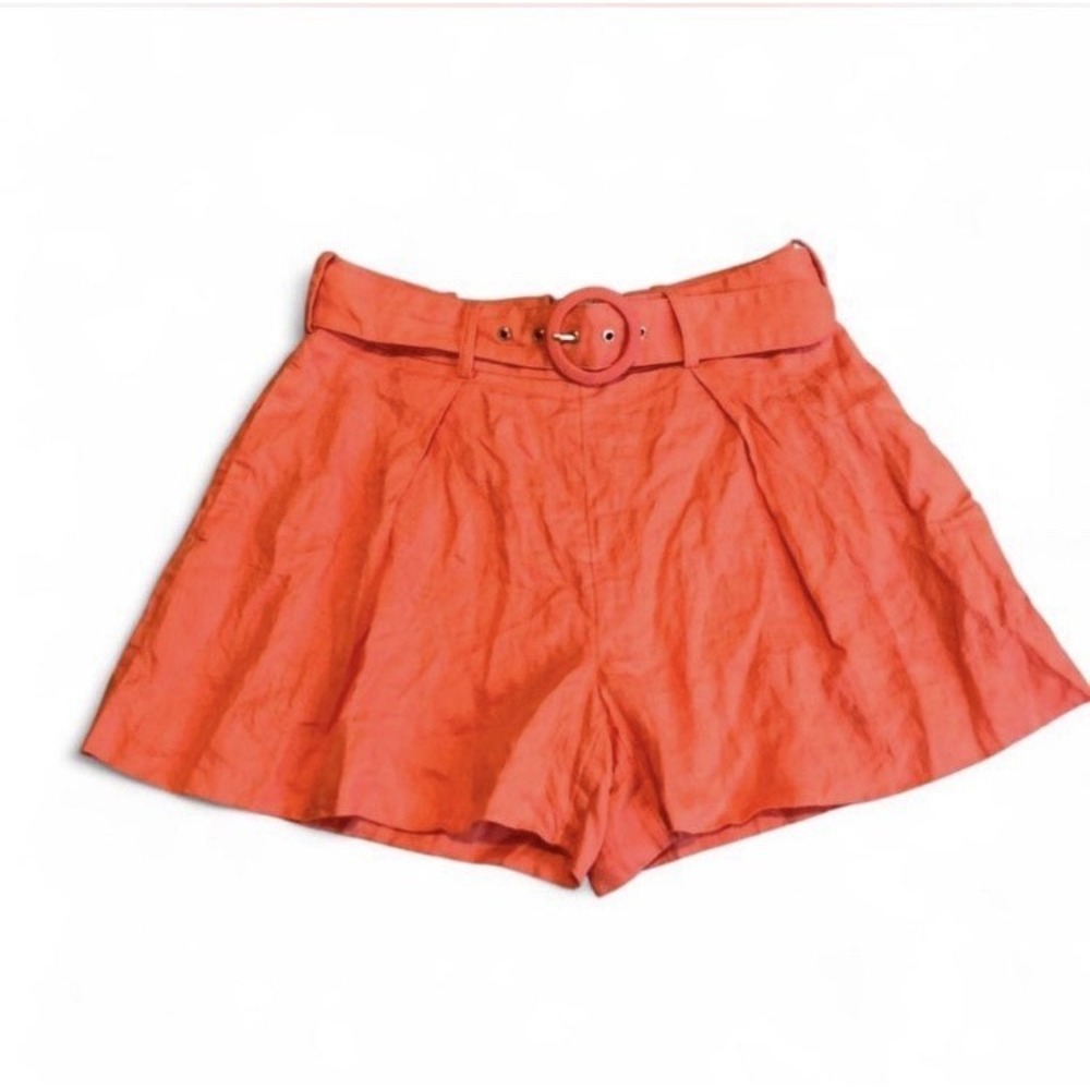 Banana republic 100% Linen Shorts High Waisted With Belt